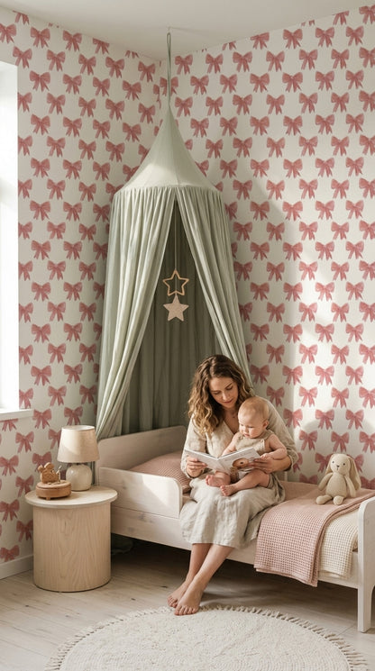 White Background Wallpaper Minimal Romantic Decorative Mural