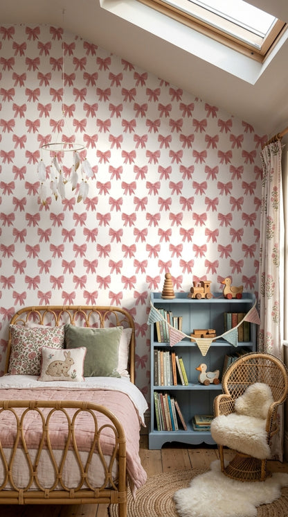 White Background Wallpaper Minimal Romantic Decorative Mural