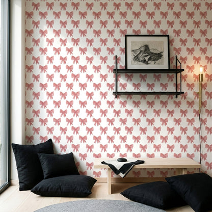 White Background Wallpaper Minimal Romantic Decorative Mural