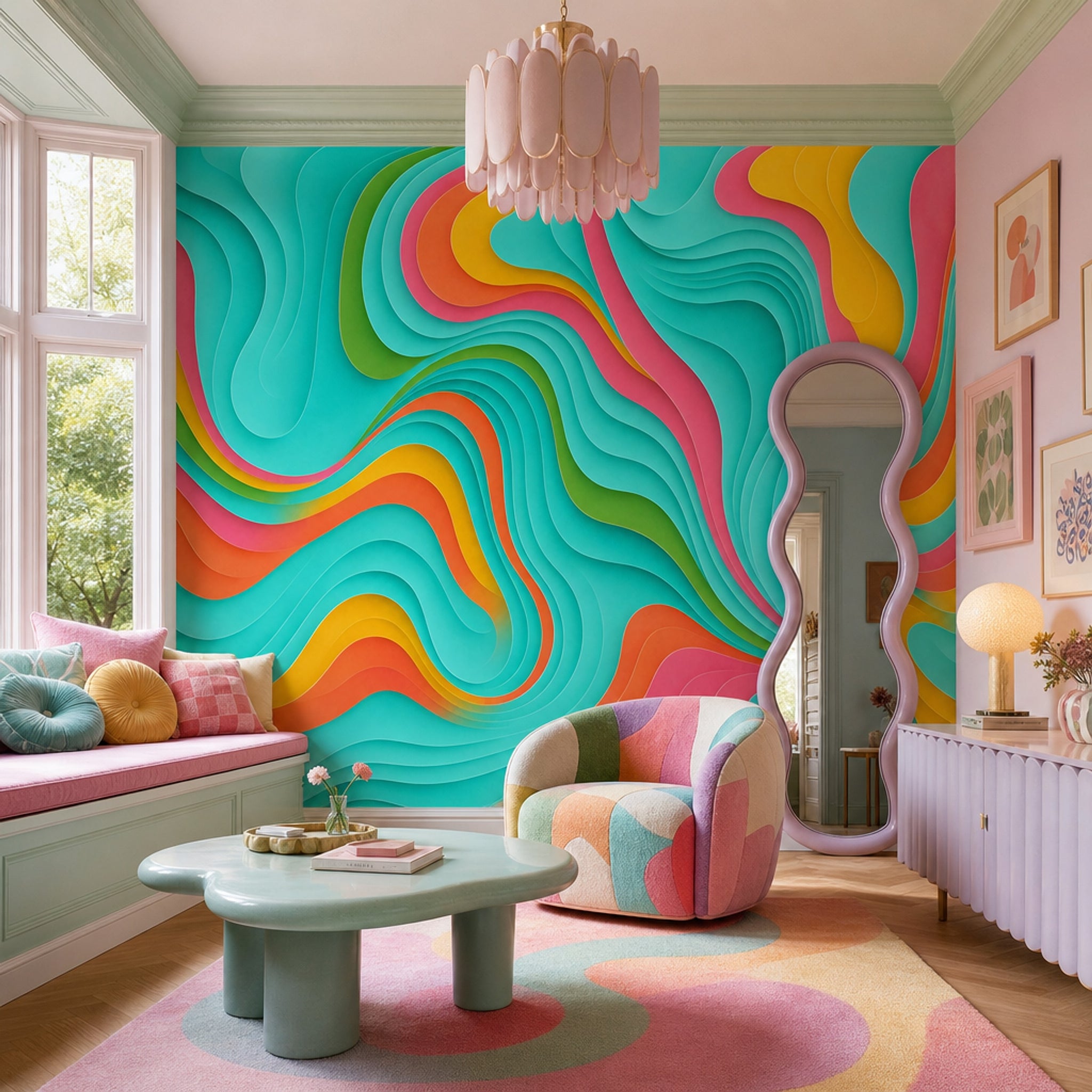 Mid Century Modern Wallpaper Retro Modern Wall Mural