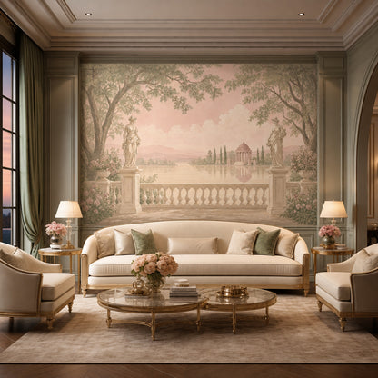 Walls Wallpaper Garden Terrace Removable Neoclassical Wall Decor