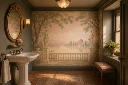 Walls Wallpaper Garden Terrace Removable Neoclassical Wall Decor