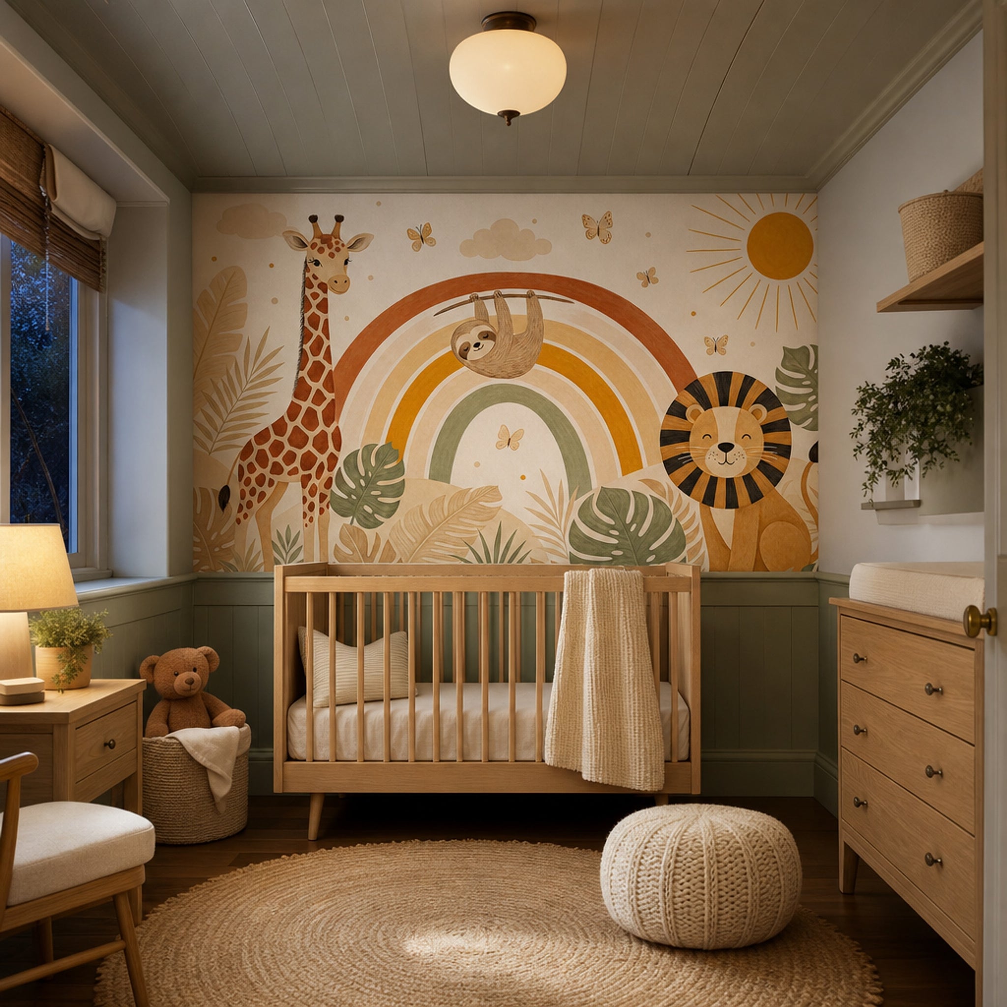 Watercolor Texture Wallpaper Painted Wash Soft Grain Wall Mural