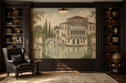 Venetian Canal Wallpaper Palazzo Gondola Removable Wall Decor