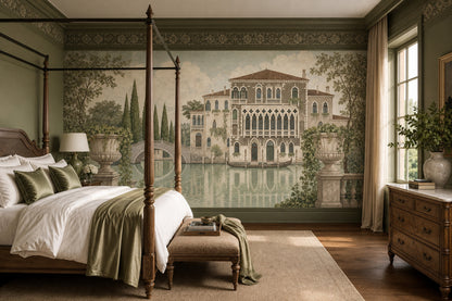 Venetian Canal Wallpaper Palazzo Gondola Removable Wall Decor