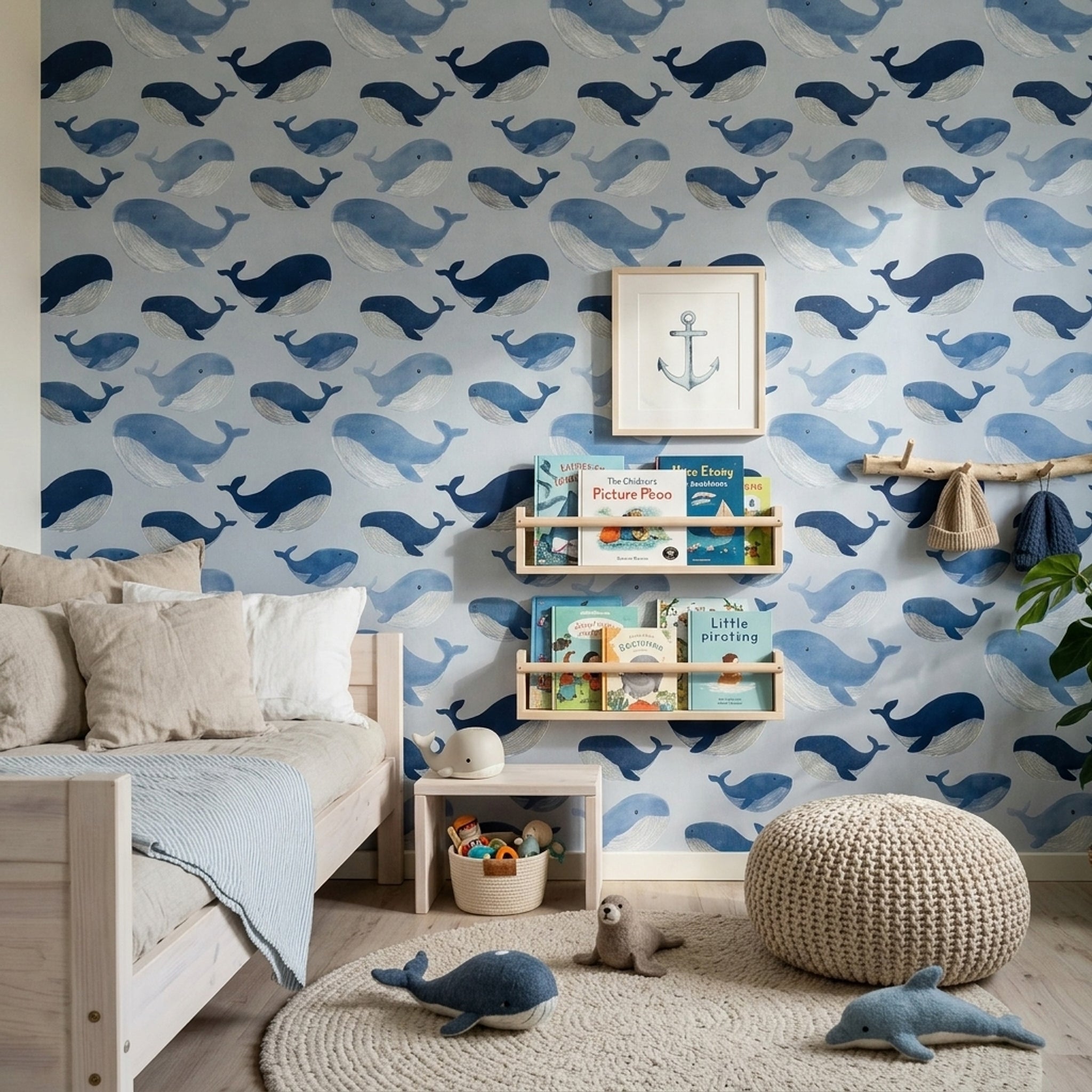 Whales Wallpaper Ocean Removable Coastal Wall Double Roll