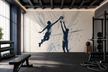Bright Background Wallpaper Volleyball Sport Removable Wall Decor