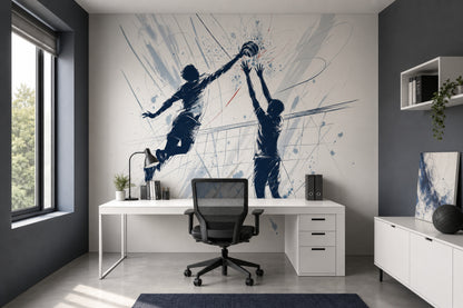 Bright Background Wallpaper Volleyball Sport Removable Wall Decor