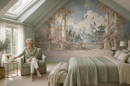 Pink Cherry Wallpaper Blossom Floral Wall Mural