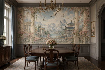 Pink Cherry Wallpaper Blossom Floral Wall Mural