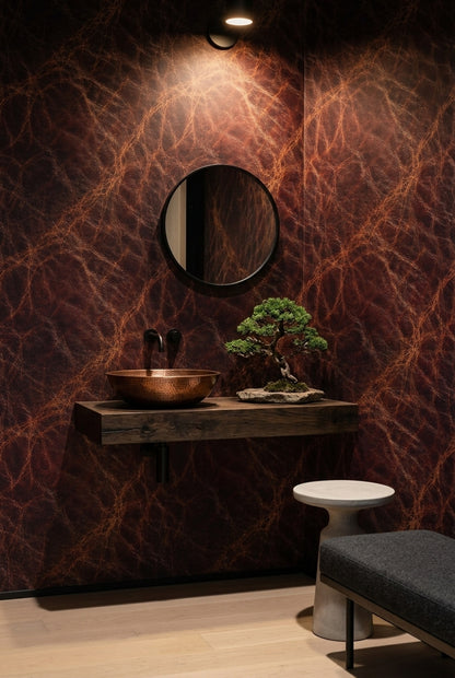 Black Background Wallpaper Marble Veining Gold Veins Removable Wall Decor