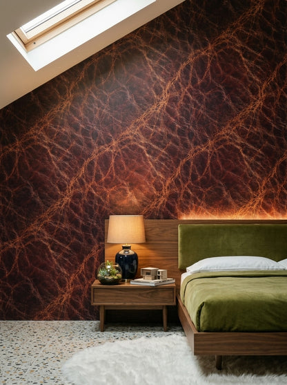 Black Background Wallpaper Marble Veining Gold Veins Removable Wall Decor