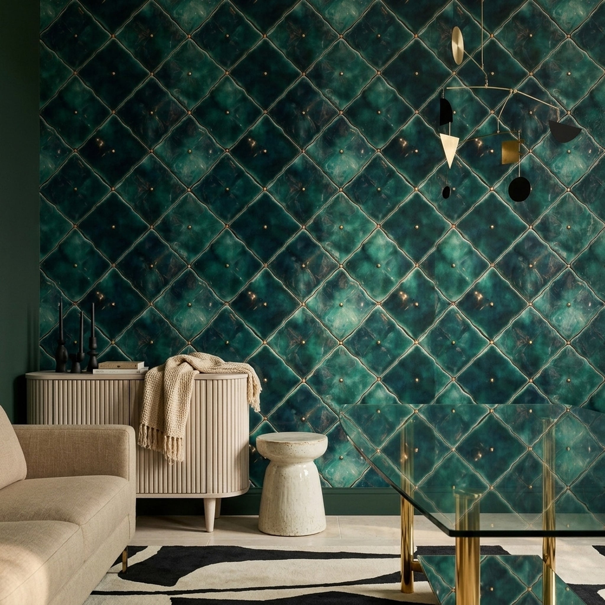 Abstract Pattern Wallpaper Geometric Modern Decorative Mural