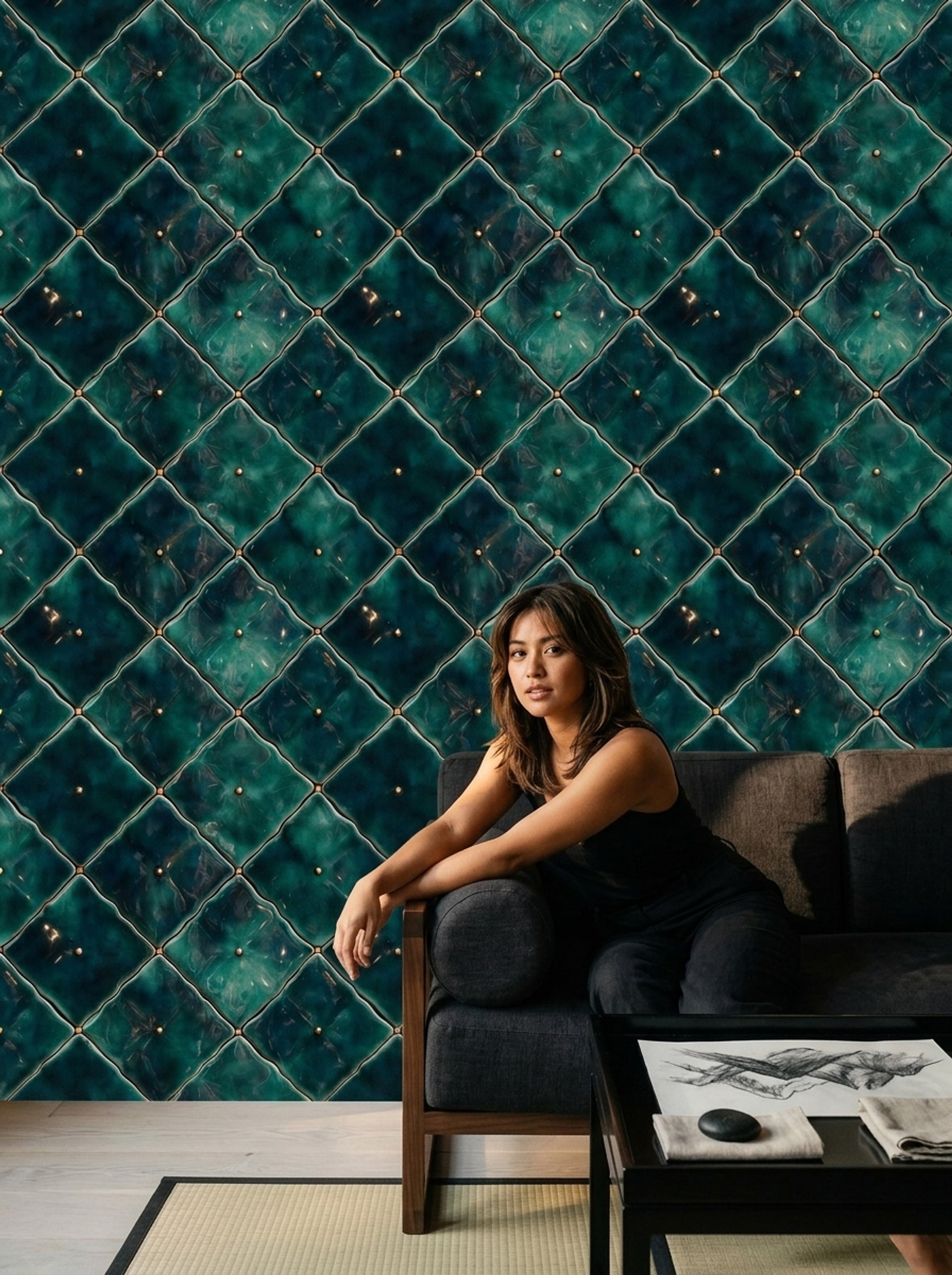 Abstract Pattern Wallpaper Geometric Modern Decorative Mural