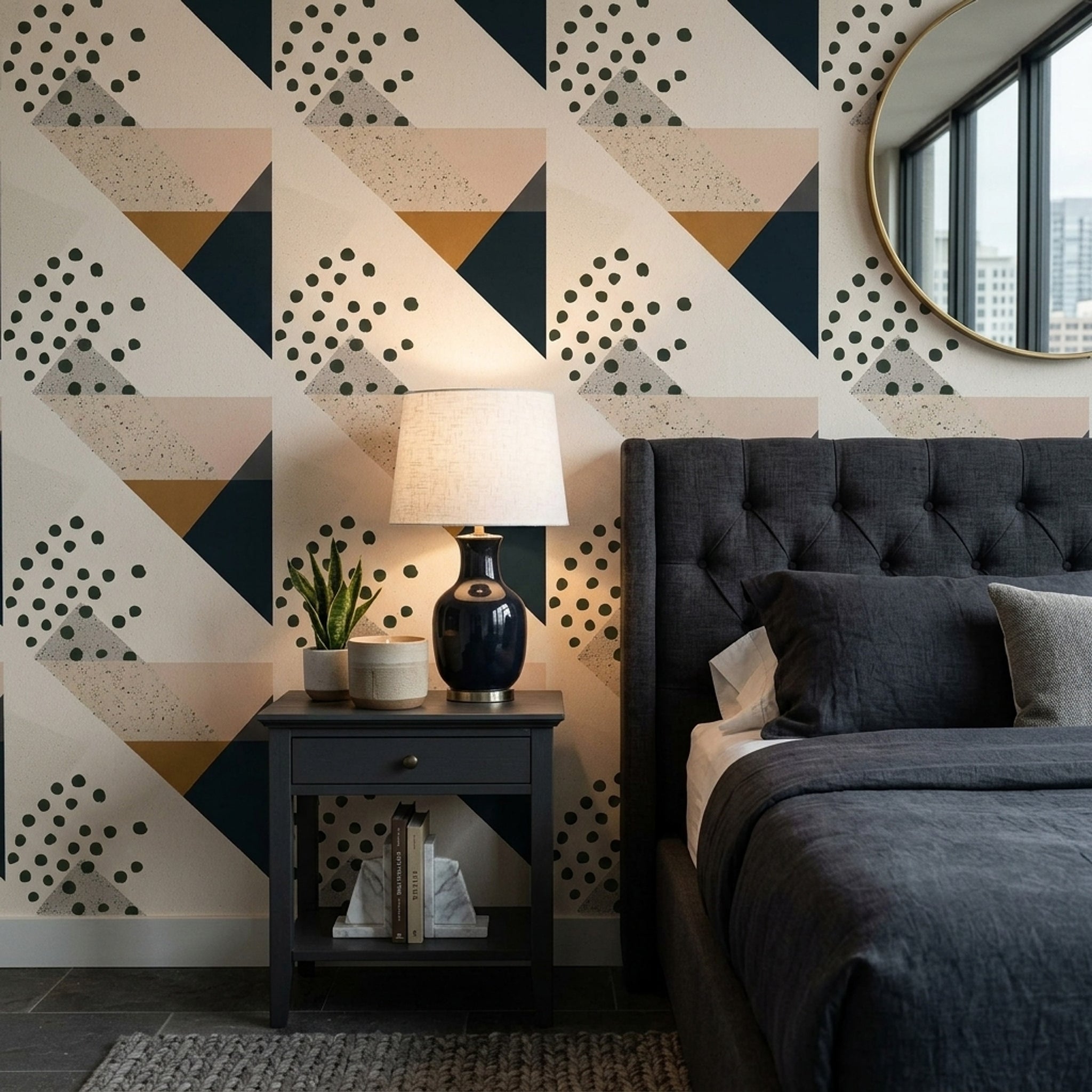 Terrazzo Texture Wallpaper Mid Century Modern Decorative Mural