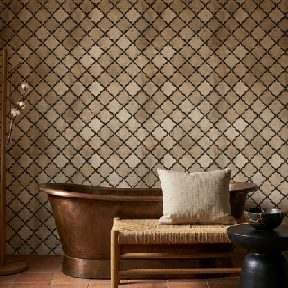 Quatrefoil Wallpaper Moroccan Geometric Tile Removable Wall Decor