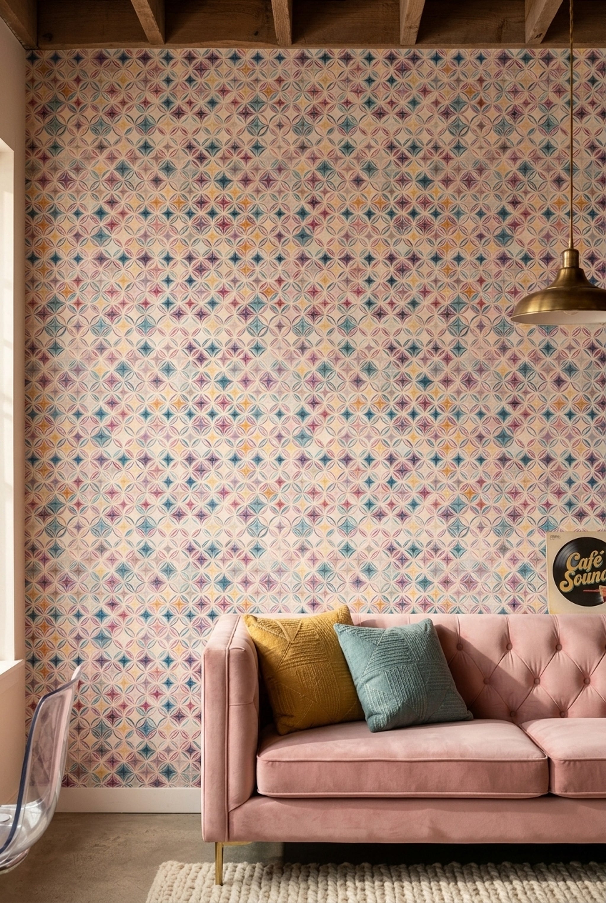 Mid Century Modern Wallpaper Retro Geometric Decorative Mural