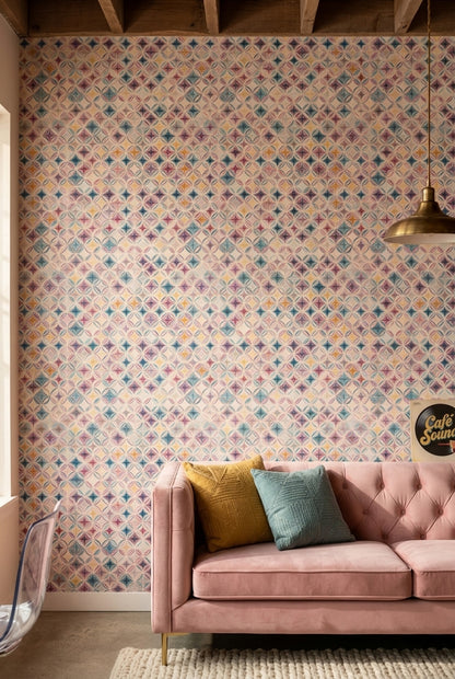 Mid Century Modern Wallpaper Retro Geometric Decorative Mural