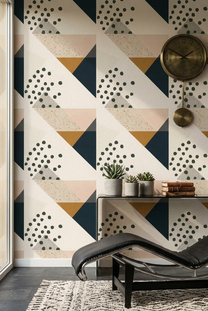 Terrazzo Texture Wallpaper Mid Century Modern Decorative Mural