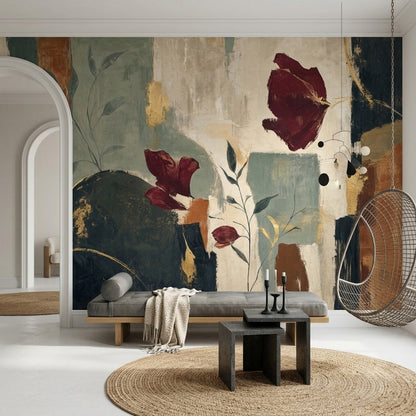 Muted Green Wallpaper Sage Green Terracotta Wall Mural