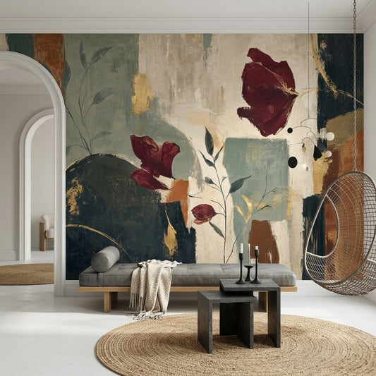 Muted Green Wallpaper Sage Green Terracotta Wall Mural