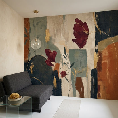 Muted Green Wallpaper Sage Green Terracotta Wall Mural