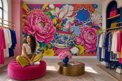 Comic Book Wallpaper Pop Art Removable Floral Wall Decor