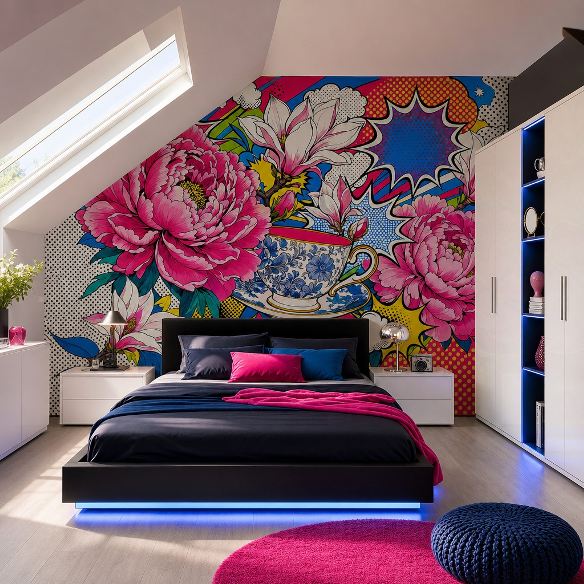 Comic Book Wallpaper Pop Art Removable Floral Wall Decor