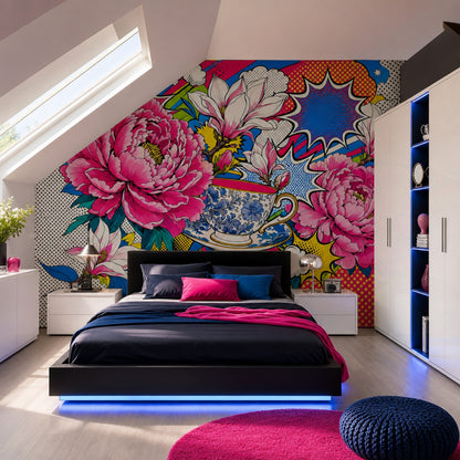 Comic Book Wallpaper Pop Art Removable Floral Wall Decor
