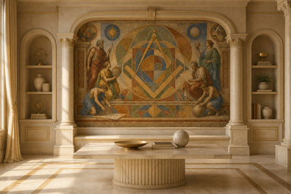 Sacred Geometry Wallpaper Fresco Renaissance Wall Mural