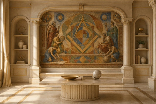 Sacred Geometry Wallpaper Fresco Renaissance Wall Mural