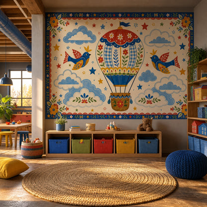Hot Air Balloon Wallpaper Balloon Ride Removable Sky Wall Decor