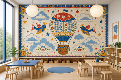 Hot Air Balloon Wallpaper Balloon Ride Removable Sky Wall Decor