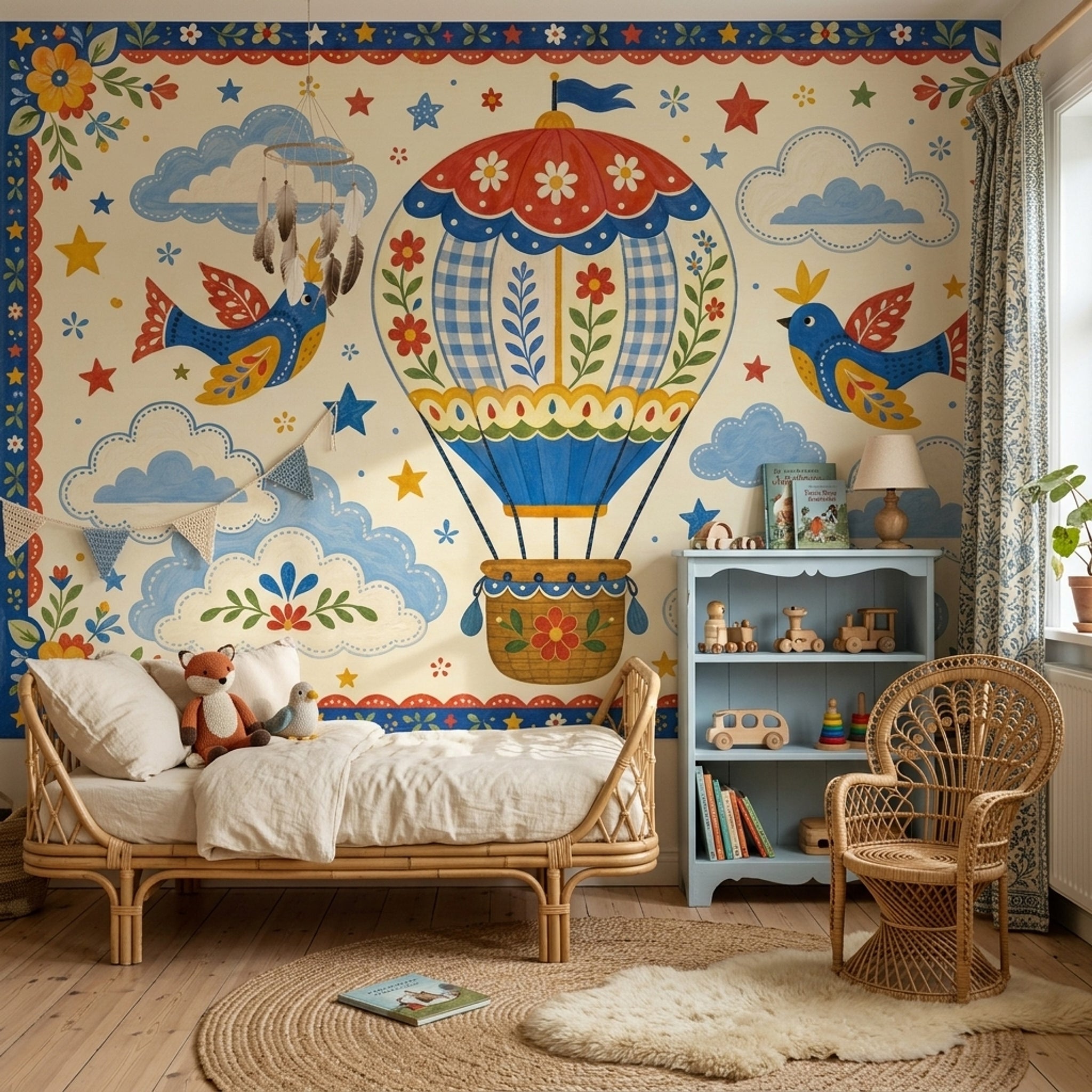 Hot Air Balloon Wallpaper Balloon Ride Removable Sky Wall Decor