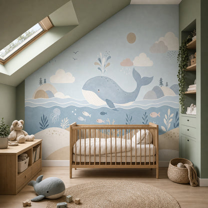 Whale Wallpaper Ocean Removable Underwater Wall Decor