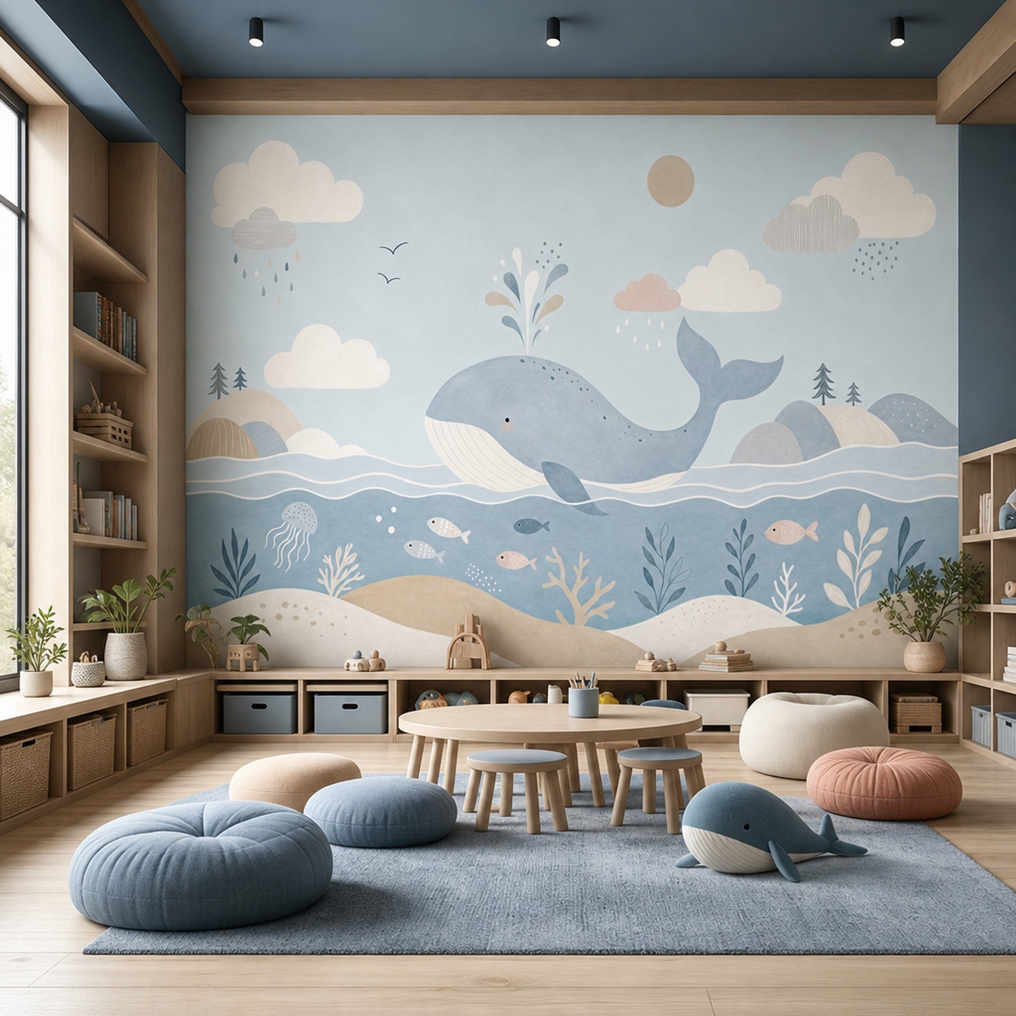 Whale Wallpaper Ocean Removable Underwater Wall Decor