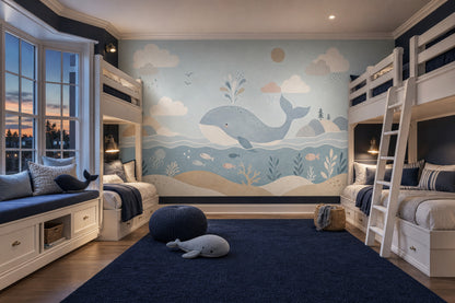 Whale Wallpaper Ocean Removable Underwater Wall Decor