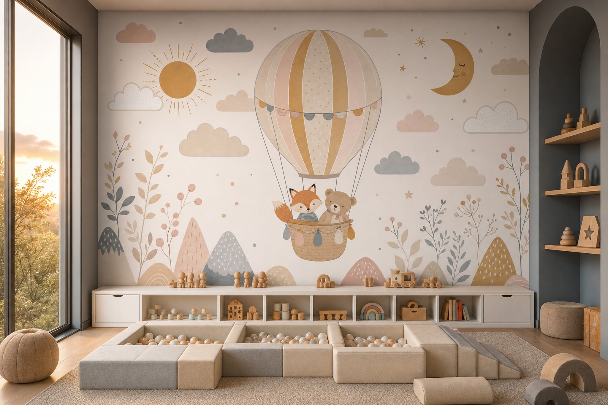 Hot Air Balloon Wallpaper Air Balloon Balloon Removable Wall Decor