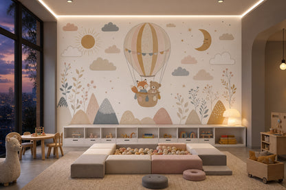 Hot Air Balloon Wallpaper Air Balloon Balloon Removable Wall Decor