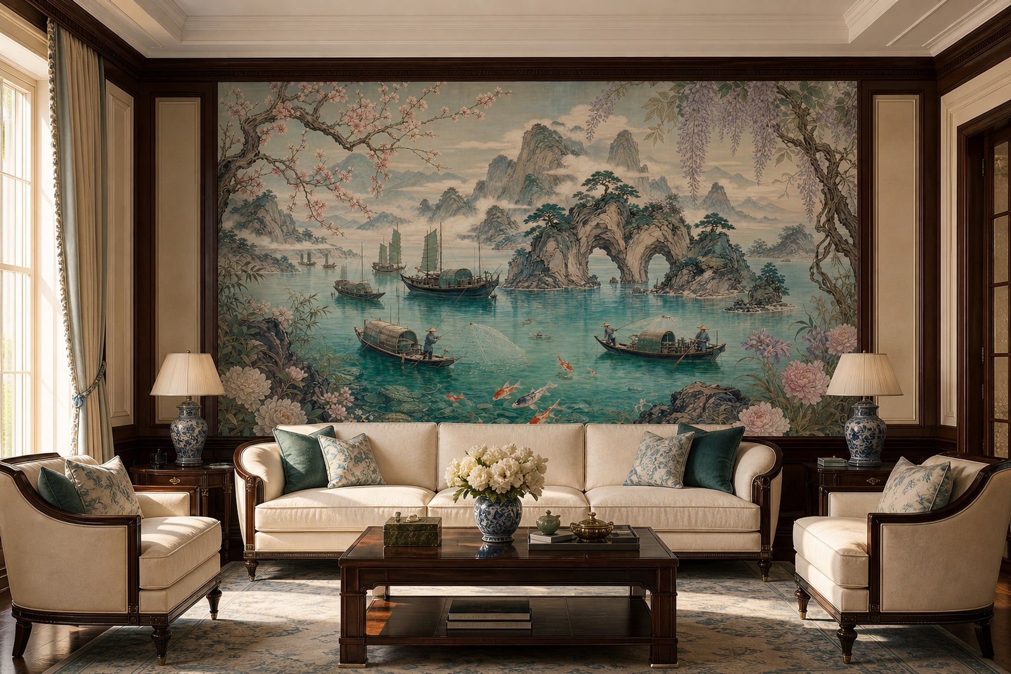 Pink Cherry Wallpaper Blossom Sakura Wall Mural