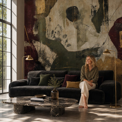 Abstract Wallpaper Dark Textured Wall Mural