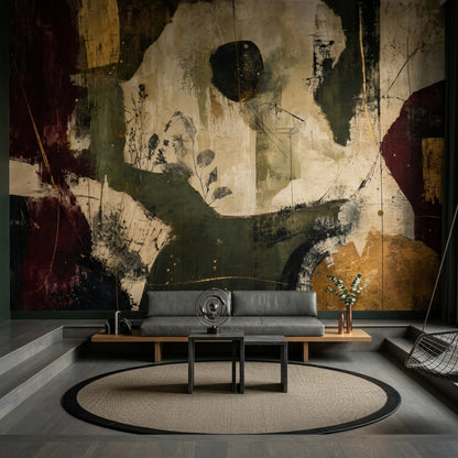 Abstract Wallpaper Dark Textured Wall Mural