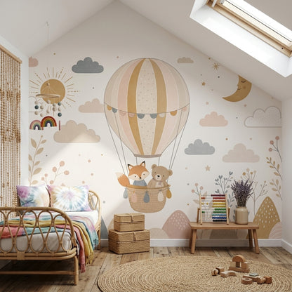 Hot Air Balloon Wallpaper Air Balloon Balloon Removable Wall Decor