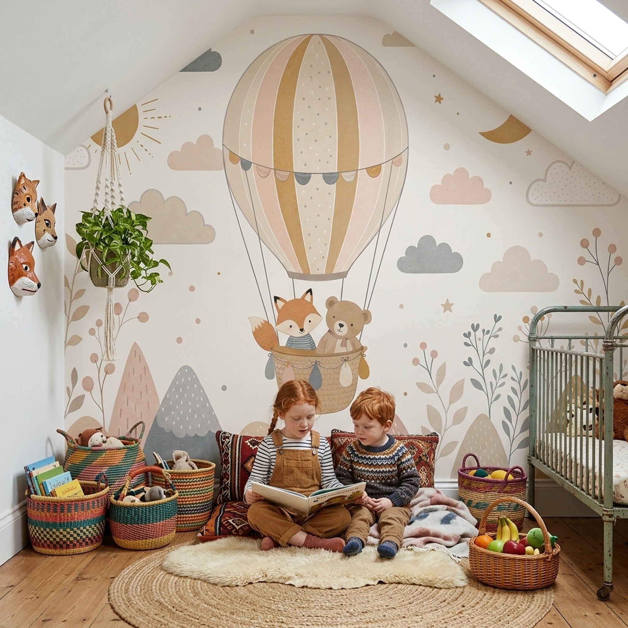Hot Air Balloon Wallpaper Air Balloon Balloon Removable Wall Decor