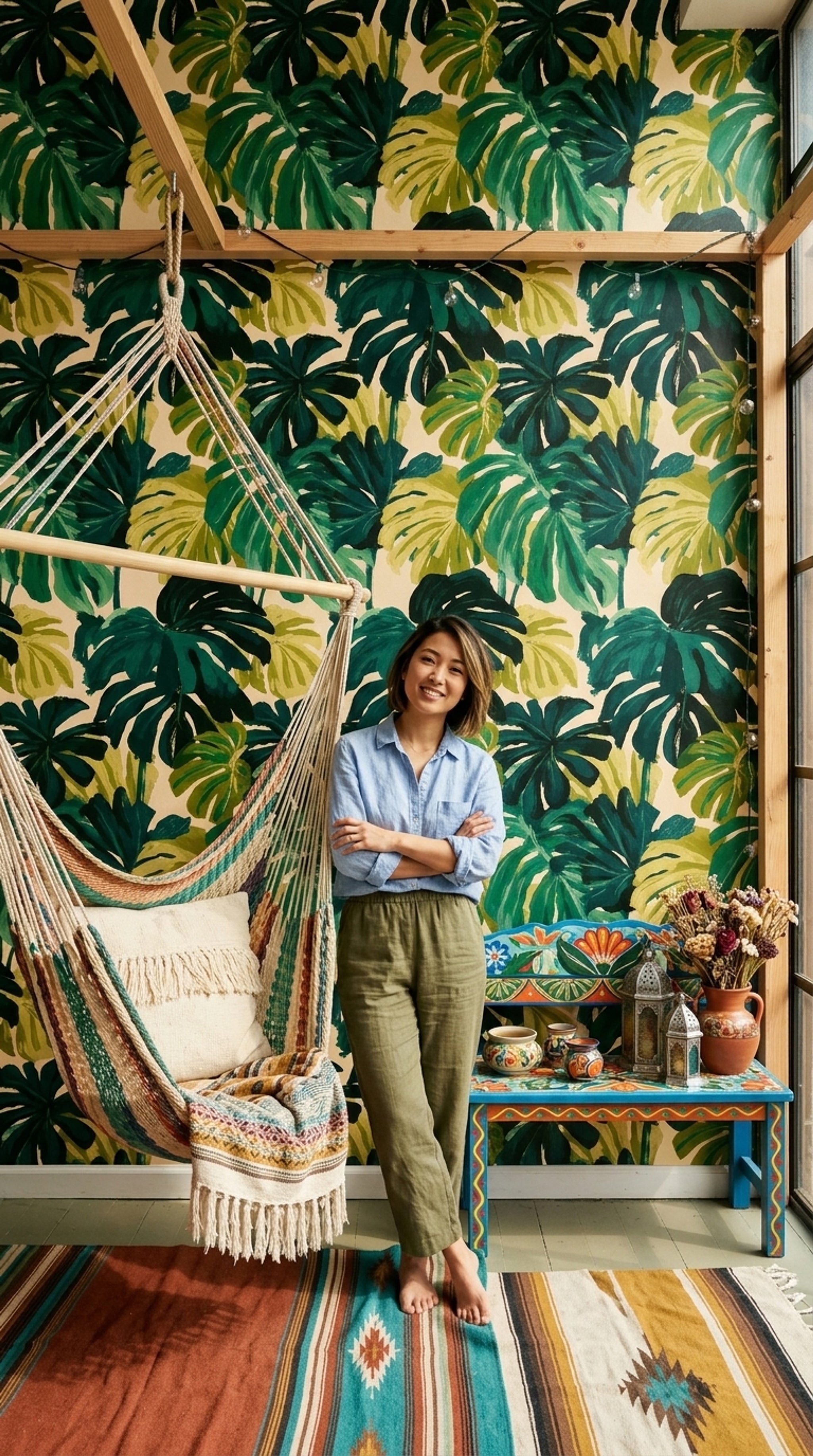 Tropical Leaves Wallpaper Monstera Botanical Decorative Mural