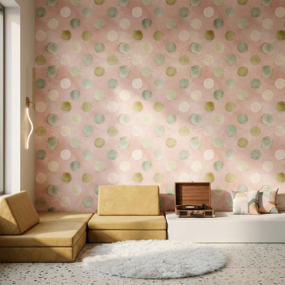 Watercolor Texture Wallpaper Pastel Wash Removable Abstract Dots Wall Double Roll