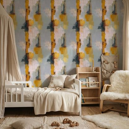 Abstract Wallpaper Textured Paint Color Block Removable Wall Decor