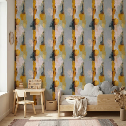 Abstract Wallpaper Textured Paint Color Block Removable Wall Decor