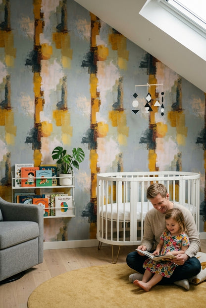 Abstract Wallpaper Textured Paint Color Block Removable Wall Decor