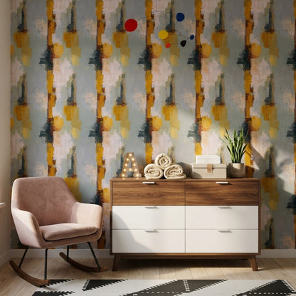 Abstract Wallpaper Textured Paint Color Block Removable Wall Decor